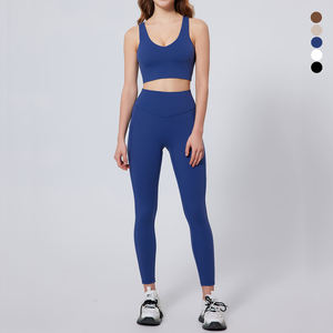 Ropa de entrenamiento de 2 piezas para mujer, conjunto de Yoga, ropa de gimnasio de camuflaje sin costuras, traje deportivo atlético, Conjunto de sujetador y mallas deportivas para mujer - Product Image 5
