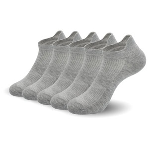 Chaussettes pour femmes, ultra fines, en élasthanne/polyester, invisibles, ventilées, anti-odeurs, soutien de la voûte plantaire, maille, usage quotidien, 5 paires - Product Image 4