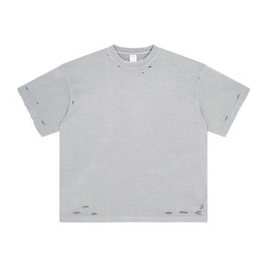 เสื้อยืดสั่งทำพิเศษ ผ้าคอตตอนหนา 100% เสื้อยืดโอเวอร์ไซส์สำหรับผู้ชาย เสื้อยืดลำลองแบบฟอกสีสไตล์วินเทจสำหรับทุกเพศ - Product Image 5