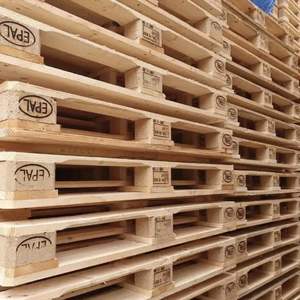 Tableros de transporte de contrachapado de madera maciza de pino estándar EPAL paletas de acero industriales al por mayor de Bajo Costo Venta por envío - Product Image 1