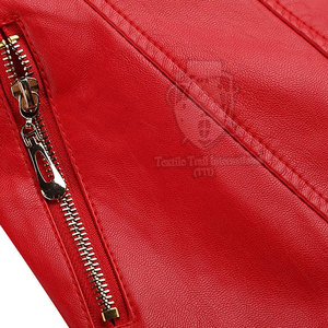Veste en cuir véritable pour femmes, style tendance, tissu doux respirant de couleur rouge, design unique, vêtements de mode pour femmes - Product Image 4