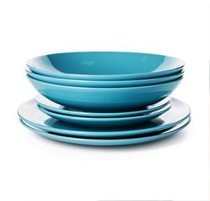 Ensemble d'assiettes en céramique Bols en céramique plaqués Assiettes avec personnalisation Finition brillante Ustensiles de cuisine et vaisselle faits à la main - Product Image 3