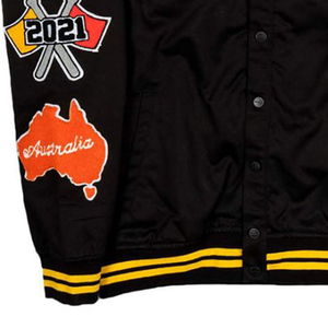 Leather Sleeve <b>Baseball</b> Letterman Varsity <b>Jacket</b> Custom Chenille Embroidery <b>for</b> <b>Men</b> Stand Casual Woven Winter <b>Jackets</b> - Product Image 6