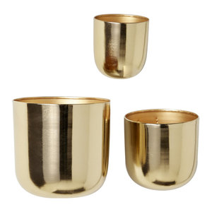 Venta al por mayor de metal dorado maceta montada en la pared para restaurante Hotel jardín uso doméstico con logotipo personalizado - Product Image 1