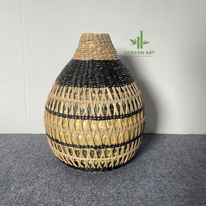 PRODUCTO MÁS VENDIDO, Jarrones de Pasto Marino, Decoración, Jarrón para Flores Secas, Mesa, Decoración Nórdica de Bambú y Madera para el Hogar, Decoración de Habitaciones, Ecológico - Product Image 5