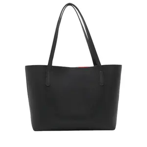 Fashion leather customized leather tote bag handbag women genuIne leather bag direct factory supply