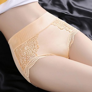 Bragas de algodón de encaje sin costuras para mujer, ropa interior elástica de talla grande para mujer, lencería de encaje transpirable sin rastro Sexy para mujer - Product Image 4
