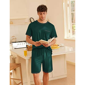 Ensemble t-shirt d'été respirant à manches courtes pour hommes avec short assorti pour une salle de sport décontractée ou des activités de plein air - Product Image 4