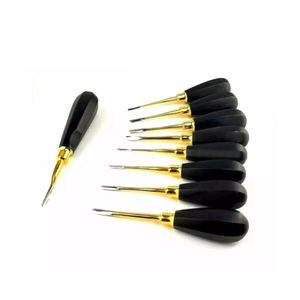 Juego de 8 Elevadores Dentales Surtechs de Acero Inoxidable Negro de Primera Calidad, Clase I, Manuales, con Empuñadura Acolchada de Lujo, Quirúrgicos - Product Image 4