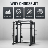 Smith Machine, rack de musculation commercial en acier, salle de sport à domicile intégrée, pile de poids de 146 kg, puissance de 500 kg, marque complète JIT