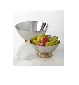 New <b>Fancy</b> Customized Gold Aluminum <b>Chocolate</b> Serving Bowl Party Dinnerware with Customized Design and Durable Finish - Product Image 1