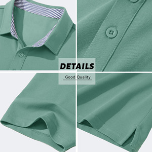 Logo personnalisé impression broderie polos bouton classique basique manches courtes respirant affaires décontracté golf polos pour hommes - Product Image 6