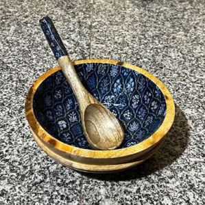 Artisan-Made <b>Mango</b> <b>Wood</b> Serving <b>Bowl</b> 7x3 Inch Polished for Salad Snacks or Spoons Exported From India - Product Image 5