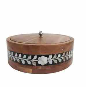 Cazuela redonda elegante de acero inoxidable y vidrio pintada a mano para cada ocasión duradera y elegante - Product Image 6