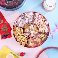 Meilleure vente Plateau à bonbons en forme de fleur Plateau à compartiments en forme de fleur Plateau à dessert divisé pour biscuits Plateau à plats de service