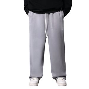 New 2026 Baggy Straight Leg Sweatpants Fleece Knitted <b>Jogger</b> Custom Casual Sporty Trouser Mid Drawstrings Relaxed <b>Fit</b> Pants <b>Men</b> - Product Image 2