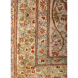 Tapis en soie noué à la main Gulmarg Gold, grand format rectangulaire, motif floral classique traditionnel chinois pour la maison, le couloir - Pae-6435 - Product Image 3
