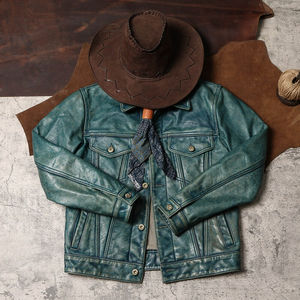 Chaqueta de cuero de vaca resistente al agua de alta calidad para hombres, chaqueta de cuero para hombre de color 100% personalizado - Product Image 2