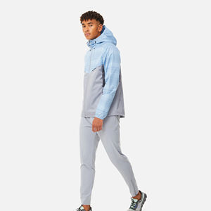 Custom Logo Windbreaker Jackets <b>and</b> <b>Short</b> <b>Sets</b> Zip up Polyester <b>Short</b> <b>Set</b> Tracksuit Casual Long Sleeve for <b>Men</b> - Product Image 3