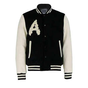Executive Men Varsity Jacket Wool Leather Sleeve Baseball Letterman Warm Durable Comfortable Streetwear Fashion College Team - Product Image 1