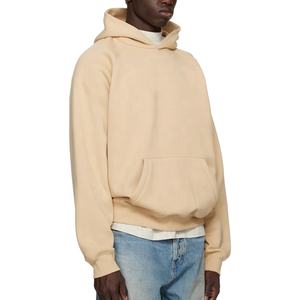 Sudadera con Capucha Regular de Algodón Grueso de 400 g/m², Teñida Lisa, Hombros Caídos, Ajuste Regular, para Hombre, Personalizable - Product Image 3