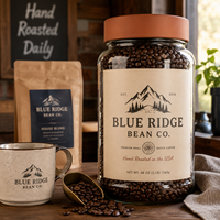 Pot de stockage de grains de café en verre avec logo personnalisé AT PACK, couvercle en métal, plusieurs tailles pour l'emballage de vente au détail des cafés