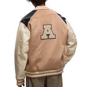 แจ็คเก็ตเบสบอลทรงวาร์ซิตี้สำหรับฤดูหนาว สำหรับผู้ชายและผู้หญิง ปักลาย ป้องกันลม สไตล์สตรีทแวร์ แจ็คเก็ตผู้ชาย - Product Image 5