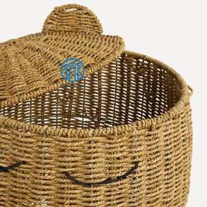 Practical Elegant <b>Long</b>-lasting Earth Friendly Hand <b>Braided</b> Sleepy Bear Shaped Seagrass Basket Made in Vietnam - Product Image 3