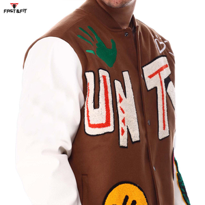 Latest High Quality Canvas 100% Cotton Long Sleeves Winter Windproof Breathable <b>Smart</b> Stylish College Bomber <b>Jacket</b> Unisex - Product Image 4