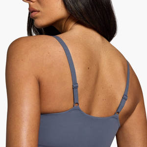 เสื้อชั้นในกีฬาโยคะแบบมีโครงรับน้ำหนักสูงสำหรับผู้หญิง แผ่นรองถอดได้ ด้านหน้าทำจากโพลีเอสเตอร์/คอตตอน สวมใส่สบาย เหมาะสำหรับออกกำลังกาย ขายส่งจำนวนมาก - Product Image 4