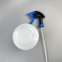 Bouteille pulvérisateur à gâchette en plastique cylindrique vide de 32 oz (1000 ml), design en forme de D pour une manipulation facile