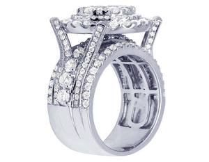 Classic Moissanite Hip Hop <b>Ring</b> for <b>Men</b> VVS Clarity Round Diamond in 925 <b>Silver</b> - Product Image 4
