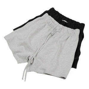 Pantalones cortos deportivos informales para hombre de tendencia 2025, cintura elástica de algodón sólido, secado rápido, transpirables, cómodos, teñidos lisos, Verano - Product Image 2