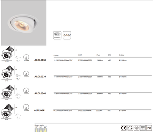 Foco LED Empotrable Ajustable con Disipador de Calor Único, 13W 18W 26W 33W, Alto Lumen, Orientable - Product Image 2