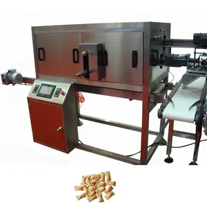 different type egg roll making machine with central filling function/ double colour double head wafer stick machine for sale