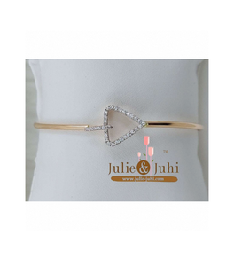 Diamond Women Kada With 18 Karat <b>Gold</b> Bracelet Featuring Intricate Traditional Design Perfect For Graceful Modern Jewelry Lovers - Product Image 1