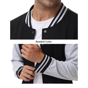 2026 hommes en cuir véritable Varsity Jacket coupe-vent Softshell sport vêtements de travail avec toile tissu col montant High Street Style - Product Image 4