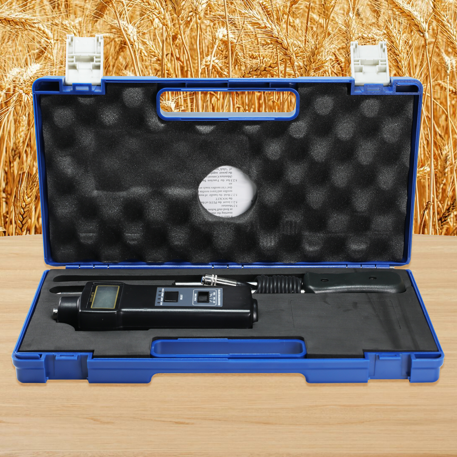 Grain Moisture Meter With Probe - Precise Digital Tester For Corn, Wheat, Rice, Maize & Other Grains, LCD Backlit Display