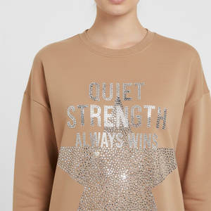 Stylish <b>women</b> oversized sweatshirt cozy loose fit warm soft fleece casual everyday fashion perfect street winter look - Product Image 3