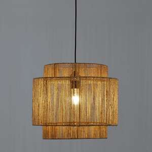 Abat-jour en jute naturel du fabricant du Vietnam Pendentif de plafonnier en paille de Style minimaliste français moderne FBA pour Amazon Complian - Product Image 5