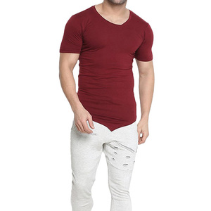 Venta al por mayor de alta calidad de logotipo personalizado Fitness hombres camisetas de algodón sólido ropa de gimnasio en varios colores sólidos - Product Image 3
