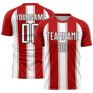 Camiseta de fútbol personalizada con gráfico de línea multicolor para hombre, camiseta de uniforme de fútbol por sublimación, camisetas deportivas de manga corta de verano - Product Image 1