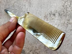 หวีเขาควายสำหรับแต่งผมด้วยงานฝีมือ HF หวีฮอร์นดีไซน์ทันสมัยสีธรรมชาติคุณภาพสูง - Product Image 5