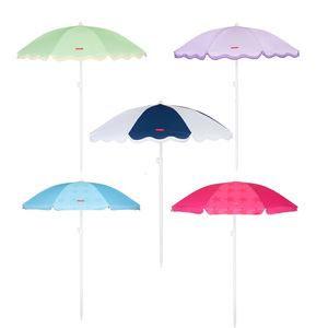 Tùy chỉnh màu hồng nhẹ sợi thủy tinh xương sườn polyester trắng cực có thể điều chỉnh chiều cao mặt trời dù che nắng ngoài trời Ô dù cho cát - Product Image 5