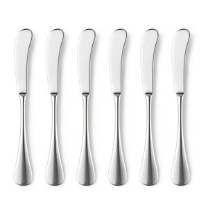 Cuchillos de Cena Modernos de Lujo de Acero Inoxidable 18/0 - 16.5x2cm para Servir Mantequilla y Uso en Fiestas - Product Image 1