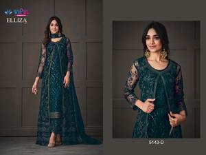 Vêtements de mariage Look élégant Designer lourd Net papillon Salwar Kameez avec Dupatta avec broderie travail approvisionnement en gros - Product Image 4