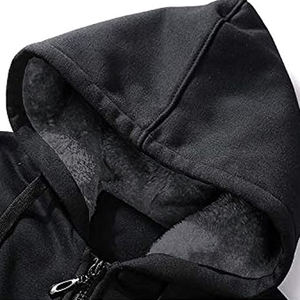 Écusson personnalisé hip hop logo de broderie laine polaire lourde Acid Wash Zip up Boxy recadrée Denim larmes à capuche - Product Image 4