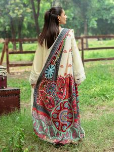 Designer Dames Modeste À La Mode Hiver Kameez Shalwar Costumes Brodé Lin Tissu Droit Célèbre Style Pakistanais Naturel - Product Image 3