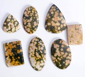 Cabochon multi-formes de jaspe océanique naturel de haute qualité en vrac matériau de quartz pour la fabrication de bijoux - Product Image 5