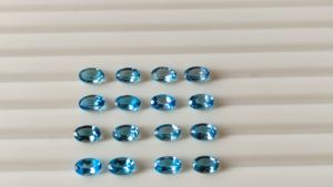 Qualité fine naturelle pour la topaze bleue suisse 3X5mm 12X16mm forme ovale chauffée pierre indienne qualité Quartz fournisseur de bijoux - Product Image 2